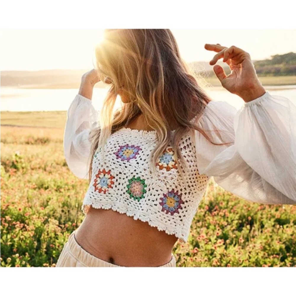 Aerie Crochet Vacay Top NWT